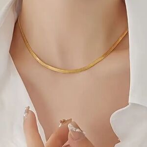 Necklace 18K Gold Plating Titanium Steel Snake Chain Choker Necklace